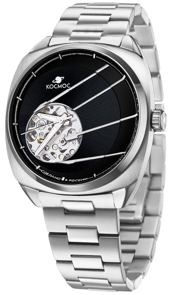 Космос Космос Спутник K 115.10.31 механические мужские часы часы крупный план черный циферблата